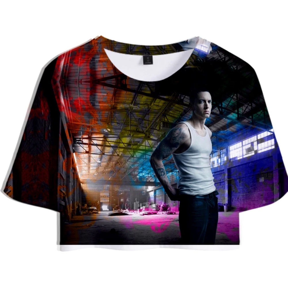 Eminem 3D Print Crop Top T-shirt Tank Top All-over Print XS
